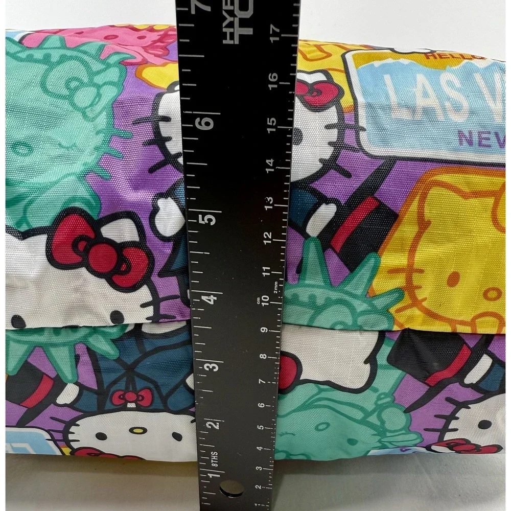 Hello Kitty Las Vegas Reusable Tote Bag‎ Colorful Sanrio Ripstop Style EUC